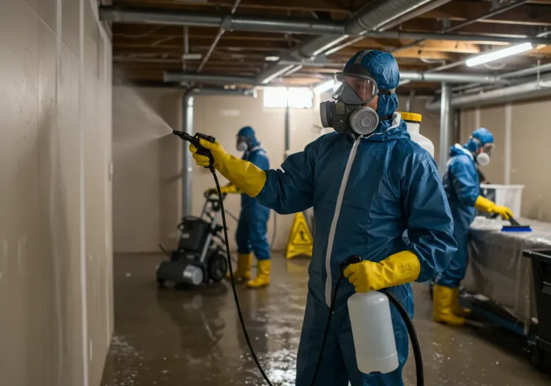 Basement Sanitization and Antimicrobial Treatment process in Woodville, WI